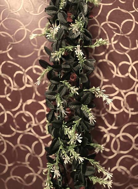 Dynamic Retail Global Artificial Hanging Flowers Plant Vine & Creepers Wall Hanging Home Decor IB308 Multicolor Rose Artificial Flower
