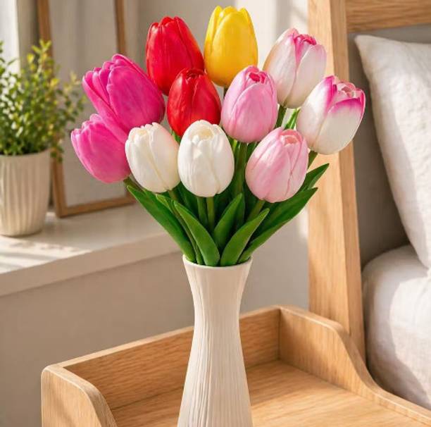 MDS Tulip Flower Multicolor Tulips Artificial Flower