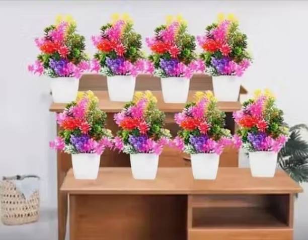 Ayushima Multicolor Wild Flower Artificial Flower  with Pot