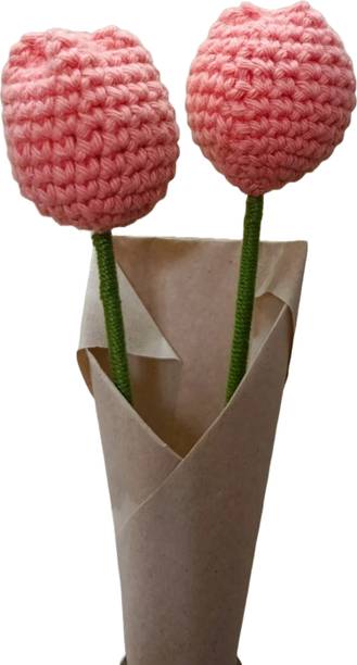 Art Tales Gifting,Home, Bedroom, Garden, Balcony, Office Corner, Living Room Pink Tulips Artificial Flower