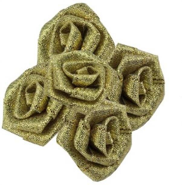 GUPTASTORE Handmade Golden Artificial Rose Flower (100 Pcs approx in Each Pkt) Gold Rose Artificial Flower