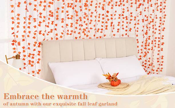 aksharblast Artificial Garland Money Leaves Pack of 1 in to 12 pic. Strings Artificial Plant Orange Tulips Artificial Flower