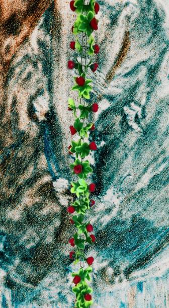 Dynamic Retail Global Artificial Hanging Flowers Plant Wall Hanging Garland Chain Home Decor OR1454 Multicolor Rose Artificial Flower