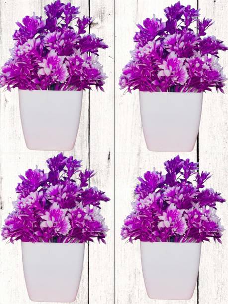 RAKANO Multicolor Wild Flower Artificial Flower  with Pot