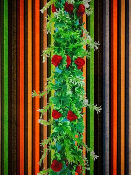 Dynamic Retail Global Artificial Hanging Flowers Plant Wall Hanging Garland Chain Home Decor BA83 Multicolor Rose Artificial Flower