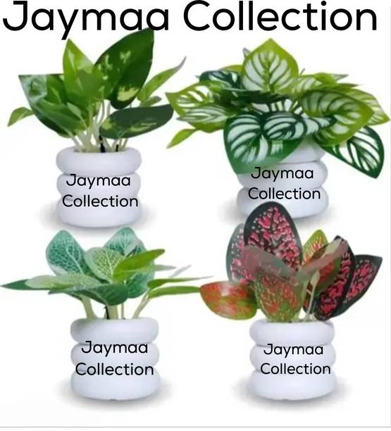 Jaymaa Collection Artificial Flower Multicolor Home, Office And Garden Decor Pack of 3 Multicolor Wild Flower Artificial Flower  with Pot