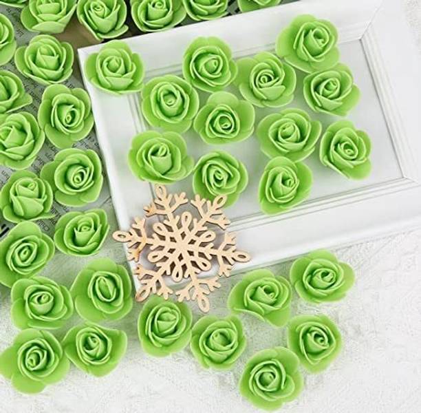 VRB Dec VRB DEC 50 Pcs Green Artificial Foam Flowers Green Wild Flower Artificial Flower