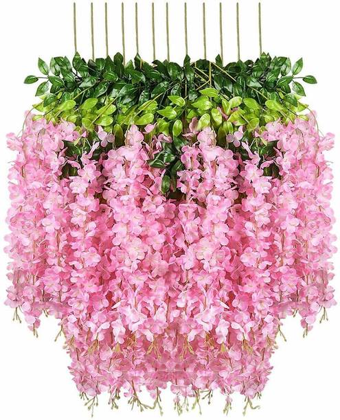 zoanto Pink, Green Westeria Artificial Flower