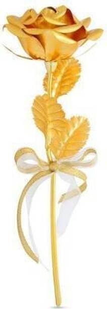 ASHIRWAD Golden Rose Gold Rose Artificial Flower