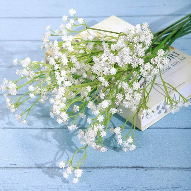 well art gallery Baby Breath, Gypsophila 3 pcs Real Touch Flowers for Wedding Party Decoration White Gladiolus Artificial Flower