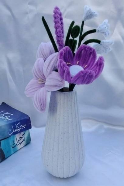Rauza Purple Lily, Tulips, Poppy Artificial Flower