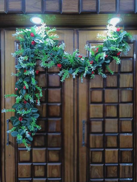 Dynamic Retail Global Artificial Hanging Flowers Plant Vine & Creepers Wall Hanging Home Decor MD585 Multicolor Rose Artificial Flower