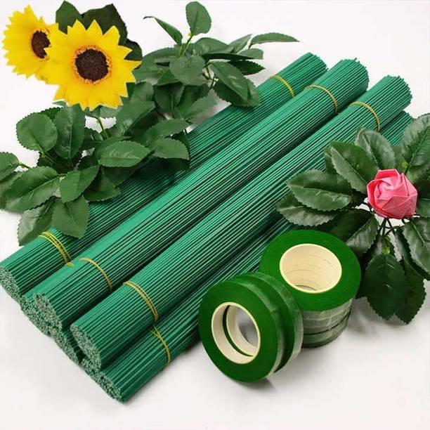 SHOPIVAAN 2mm Artificial Flower Stick, Extra Long Floral Stem Wire For Craft, Decor- Green Cherry Blossom, Daisy, Dried Sticks, Lily, Rose, Sunflower, Tulips, Gerbera, Lavender Artificial Flower
