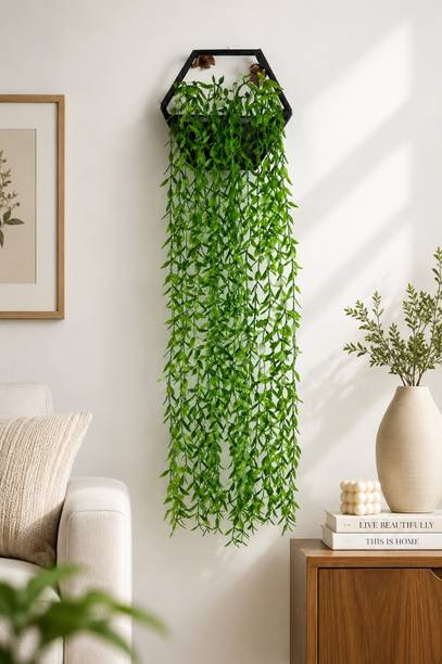 Anuash Artificial Eucalyptus Hanging Vine Garland for Wall, Balcony & Home Décor Green Eucalyptus Artificial Flower