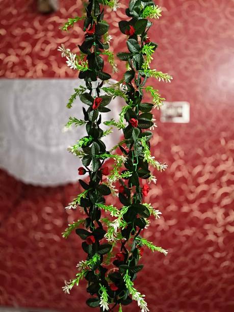 Dynamic Retail Global Artificial Hanging Flowers Plant Vine & Creepers Wall Hanging Home Decor IB1426 Multicolor Rose Artificial Flower