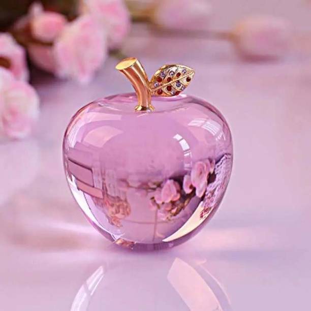 BLUEBERRY Crystal Apple Idol Figurine Collectible 80mm/3.1inches Pink Artificial Fruit