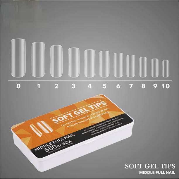 RANORE Soft Gel Nail Tips | Full Cover Soft Nail Tips for Artificial Nails Extension CLEAR