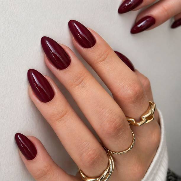 Lick - Press on Nails 12 Pcs Acrylic Reusable Nails Extension Artificial/False Nail Art Dark Burgundy And White Animal Printed Stiletto