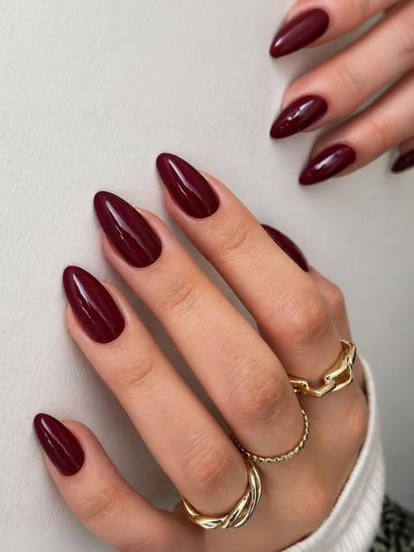 Lick - Press on Nails 12 Pcs Acrylic Reusable Nails Extension Artificial/False Nail Art Dark Burgundy And White Animal Printed Stiletto