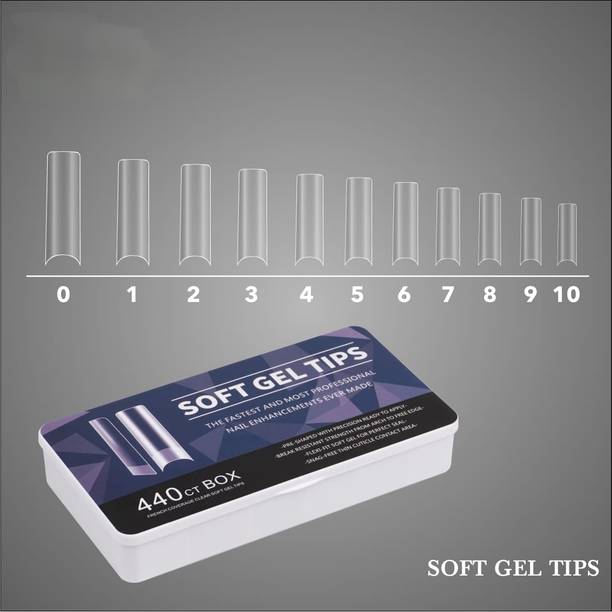 RANORE Soft Gel Nail Tips | Full Cover Soft Nail Tips for Artificial Nails Extension CLEAR