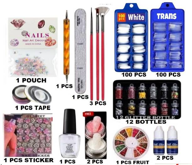 URBANGENERIC Professional Nail Art Kit Set | Acrylic Nails Extension Kit Multi Color