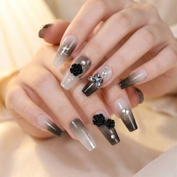 HUDA CRUSH Artificial Press On Nails with Design | Salon Style Artificial Nail Extension N-10