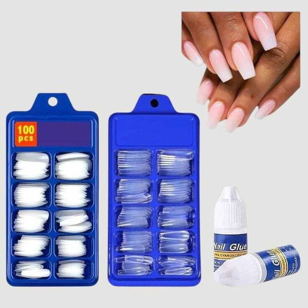 lukaf Acrylic False Nails Extension Set White