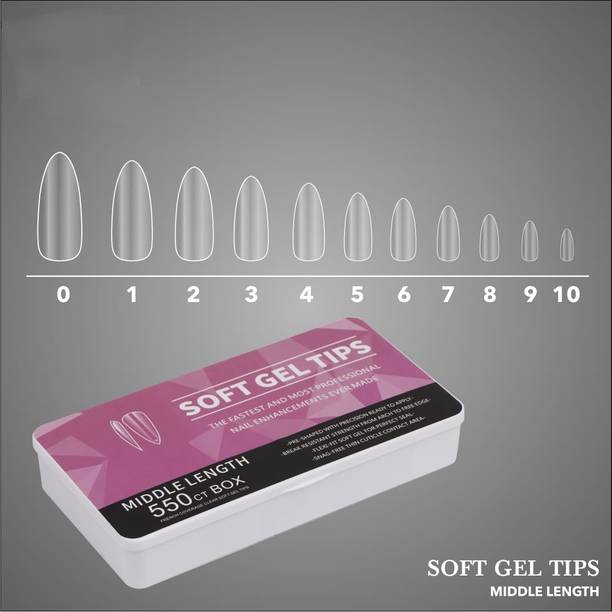 RANORE Soft Gel Nail Tips | Full Cover Soft Nail Tips for Artificial Nails Extension CLEAR