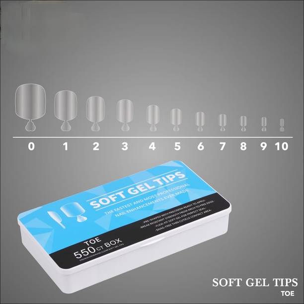 RANORE Soft Gel Nail Tips | Full Cover Soft Nail Tips for Artificial Nails Extension CLEAR