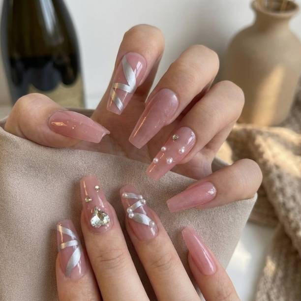 HUDA CRUSH Artificial Press On Nails Extension Set with Design | Nail Art Artificial Nails N-2