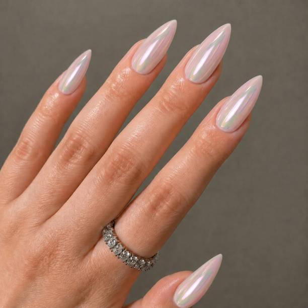 Dashing Diva Press Magic 28 Pcs Blush Pink Artificial False Press on Nails Extension With Quick Dry Glue Pink