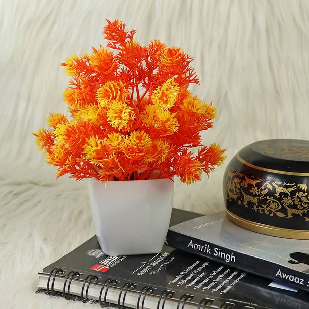 CRYSTU Artificial Bonsoi plant for dinning table, bedroom (PACK OF 1) Bonsai Wild Artificial Plant  with Pot