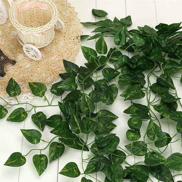ENDECOR 8Ft Artificial Money Plant Vine,for |Home|Wall|Garden|Decoration Artificial Plant