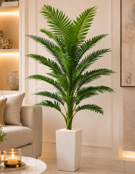 Hyperboles 5 Ft Artificial Palm Tree 24 Branch 1 Trunk Without Vase For Home Dec
