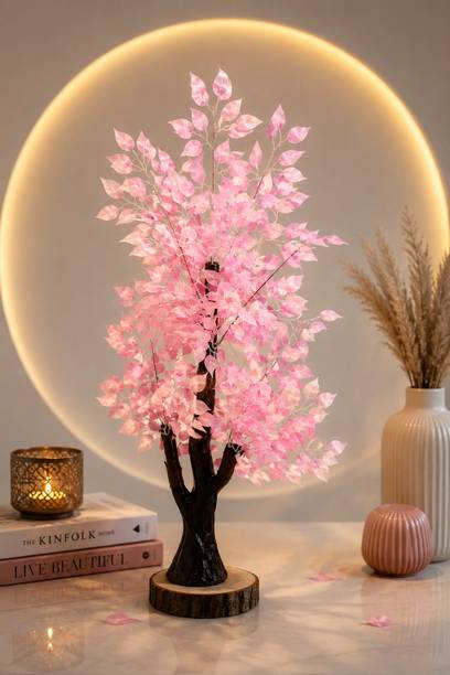 Ryme 4 Ft Artificial Pink Ficus Tree Without Pot Artificial Plant