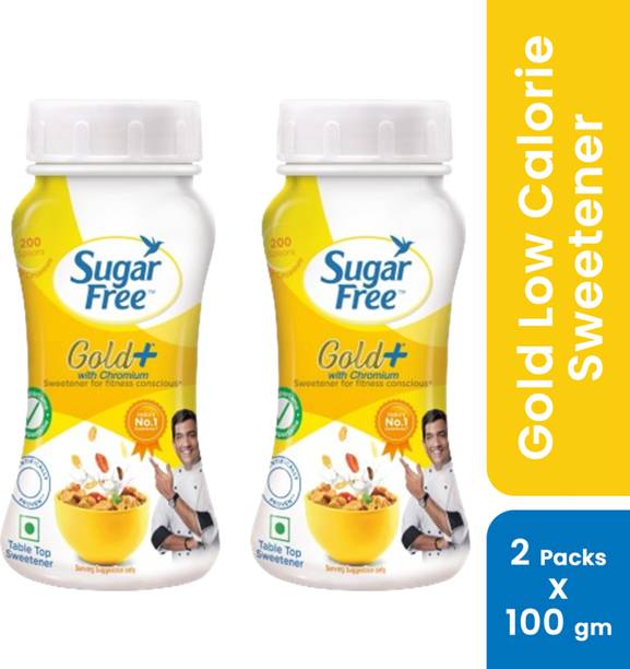Sugar free Gold+, 100 g Jar (Pack of 2) | India No.1 Sweetner| Sweet like Sugar Sweetener