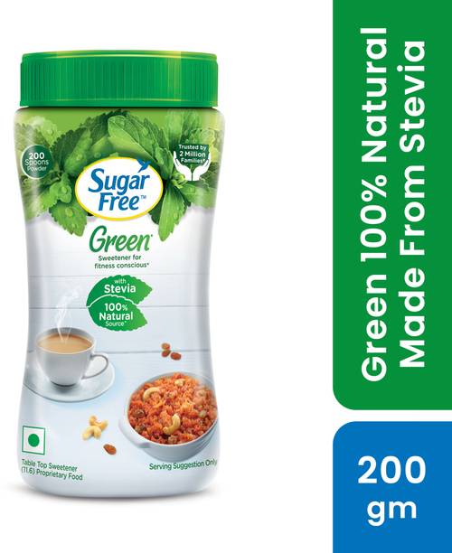 Sugar free Green Stevia, 200 g Jar|Made from 100% Natural Meethi Tulsi (Stevia) leaves Sweetener
