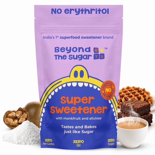 Beyond The Sugar बियॉन्ड दी शुगर Monkfruit Sweetener Powder | No Erythritol | Monk Fruit and Allulose स्वीटनर (120 g)