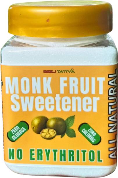Beej Tattva Monk Fruit Sweetener | Pure Zero Calorie 1:1 Sugar Substitute | No Erythritol Sweetener