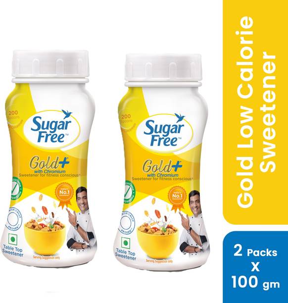Sugar free Gold+, 100 g Jar (Pack of 2) | India No.1 Sweetner| Sweet like Sugar Sweetener