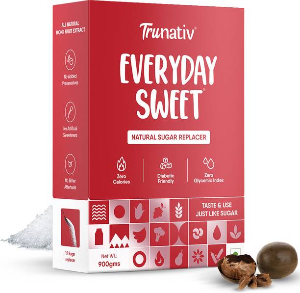 ट्रूनैटिव Everyday Sweet, 1:1 Monk Fruit Juice Powder, Sugar Replacer, Diabetic Friendly स्वीटनर