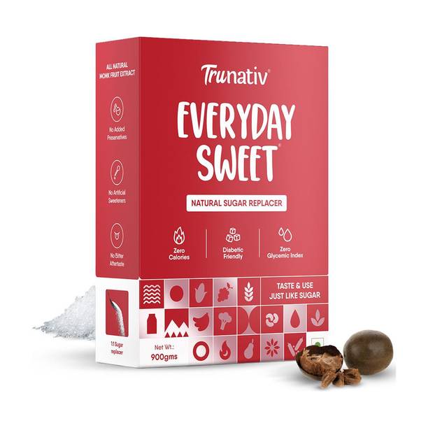 TruNativ Everyday Sweet, 1:1 Monk Fruit Juice Powder, Sugar Replacer, Diabetic Friendly Sweetener