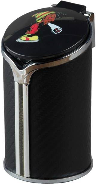KidsCity.In Metal Tin Car Ashtray Bucket for Smokers (9782) Black Carbon Steel Ashtray