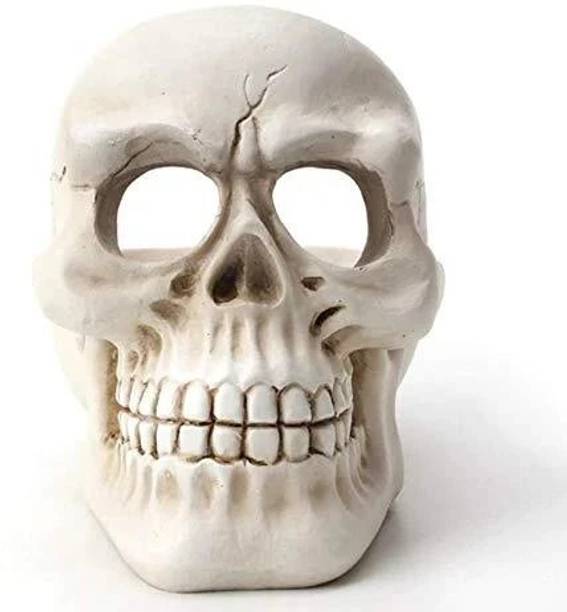 Inara Inara Skull Cigarette Ashtray Smoking for Home, Office and Bar White Polyresin Ashtray