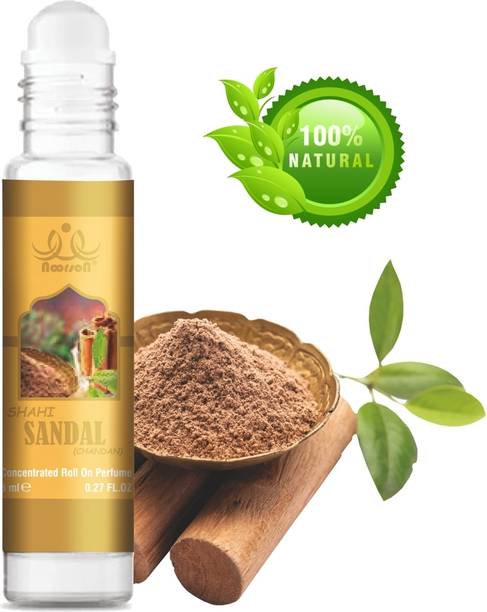 Noorson Shahi Sandal Attar - 8ML | Long Lasting | Alcohol-Free | Unisex | Pack of 1 Herbal Attar
