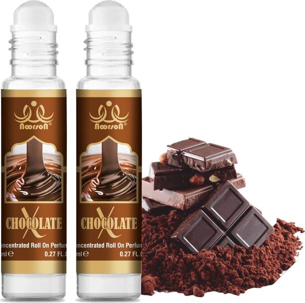 Noorson X Chocolate Perfumes for Unisex Natural Attar Long Lasting 8 ML Each PACK OF 2 Floral Attar