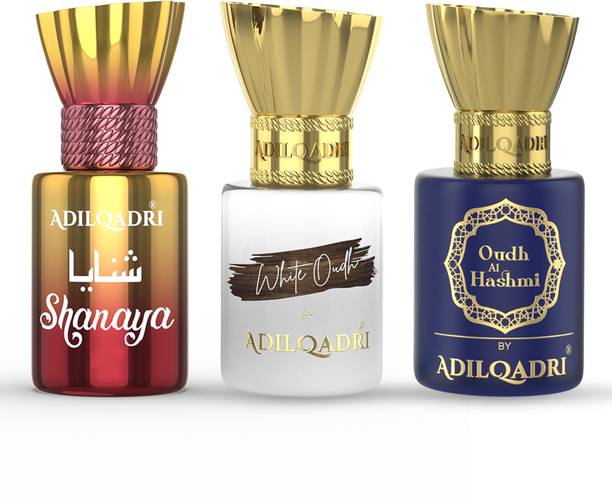 Adilqadri Shanaya, White Oudh & Oudh Al Hashmi Non-Alcoholic Attar Combo For Men & Women Floral Attar