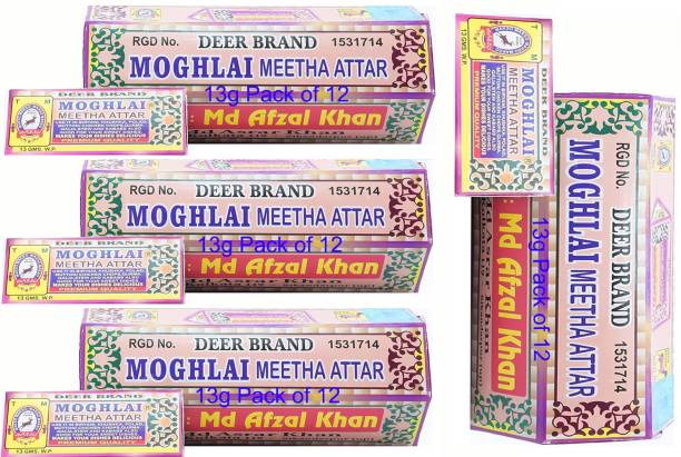 DEER BRAND Royal Mughlai Meetha Biryani Attar Moghlai Mitha Sweet&amp;Rice Dishes 13gPack of 48 Floral Attar