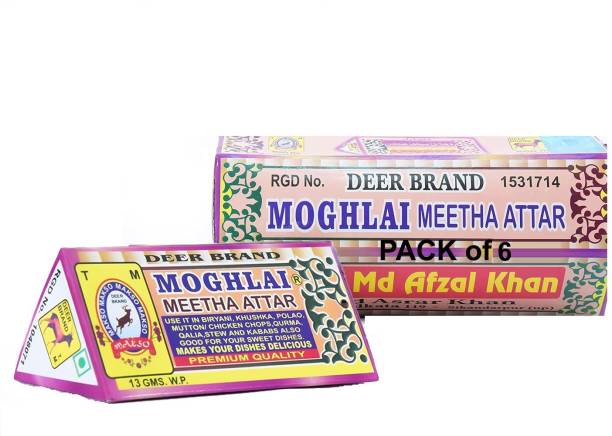 DEER BRAND Royal Mughlai Meetha Biryani Attar Moghlai Mitha Sweet&amp;Rice Dishes 13gPack of 6 Floral Attar