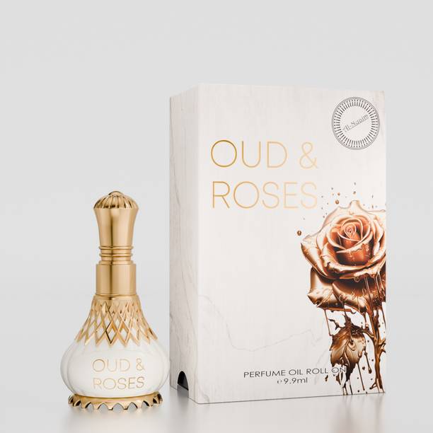 Al-Nuaim Oud & Roses Attar Roll On For Men & Women - 9.9ml | Alcohol-Free Floral Attar